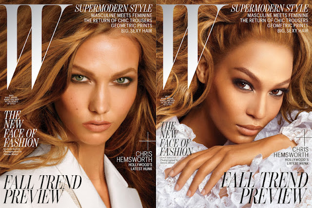 W July 2012: Joan Smalls & Karlie Kloss by Steven Meisel