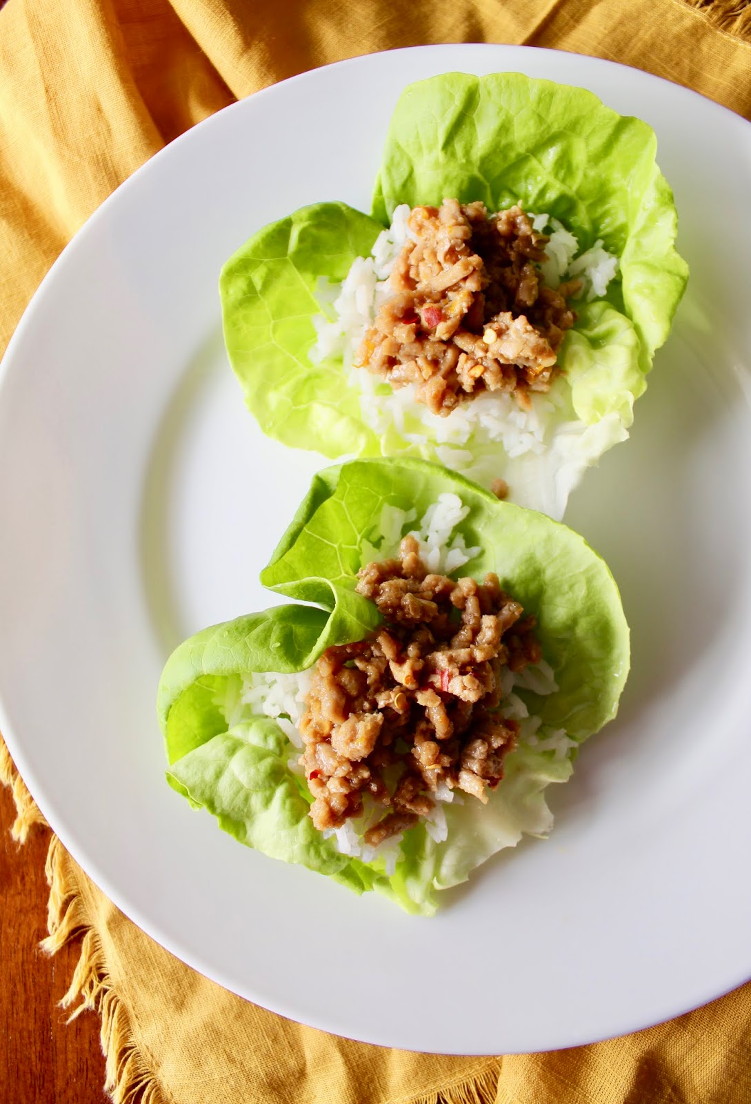 Orange Chicken Lettuce Wraps