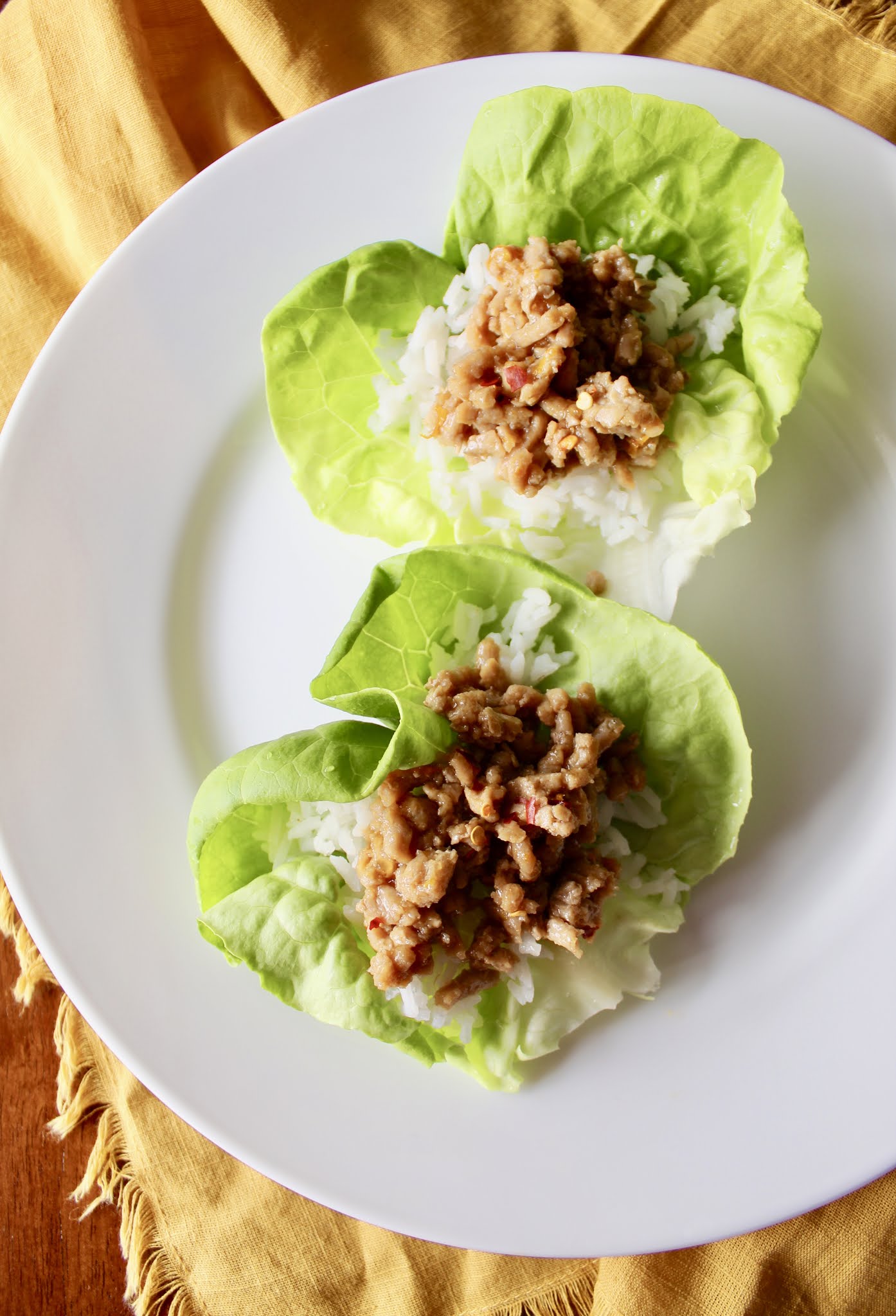 Orange Chicken Lettuce Wraps