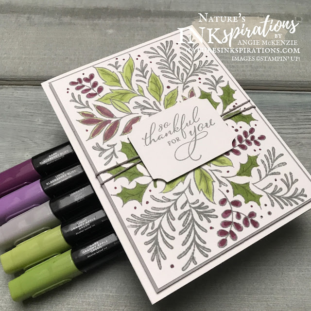 By Angie McKenzie for As You See It #261 Challenge entry; Click READ or VISIT to go to my blog for details! Featuring the Festive Foliage Background Stamp Set along with the sentiments from the Pretty Pumpkins and Shaded Summer Stamp Sets.