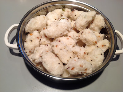 Using rice rava and coconut (dumbling)