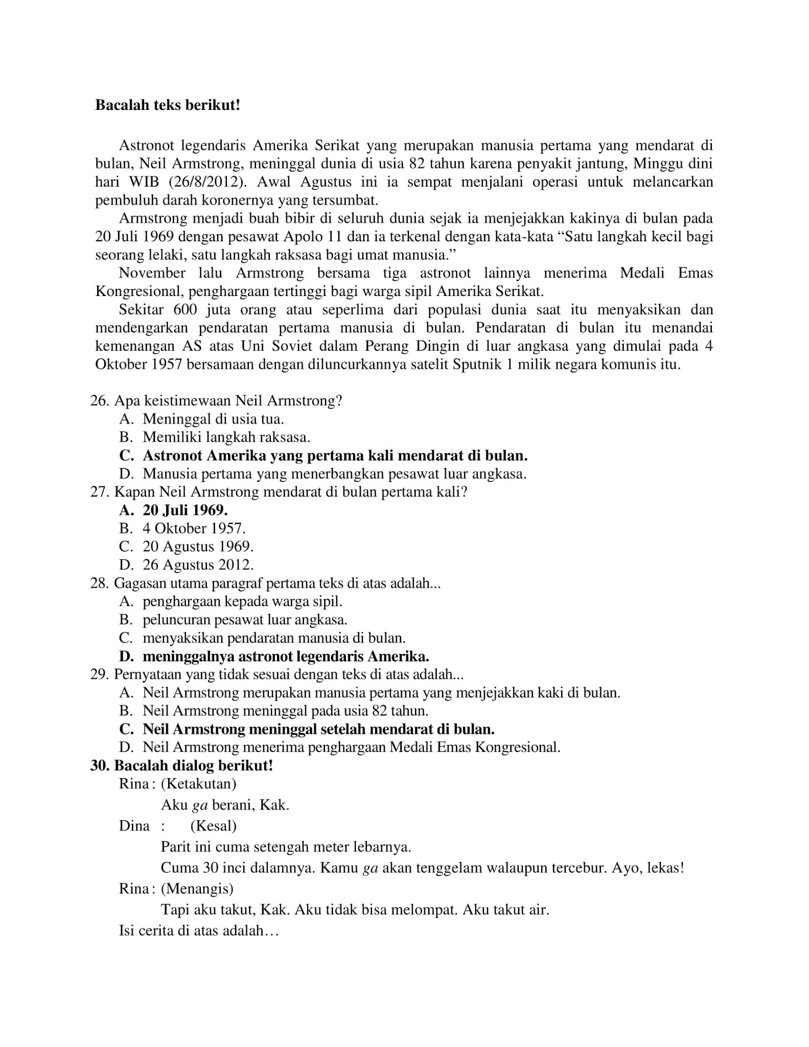 190+ Latihan Soal Tes CPNS SKB Guru SD 2021 (Bagian 1