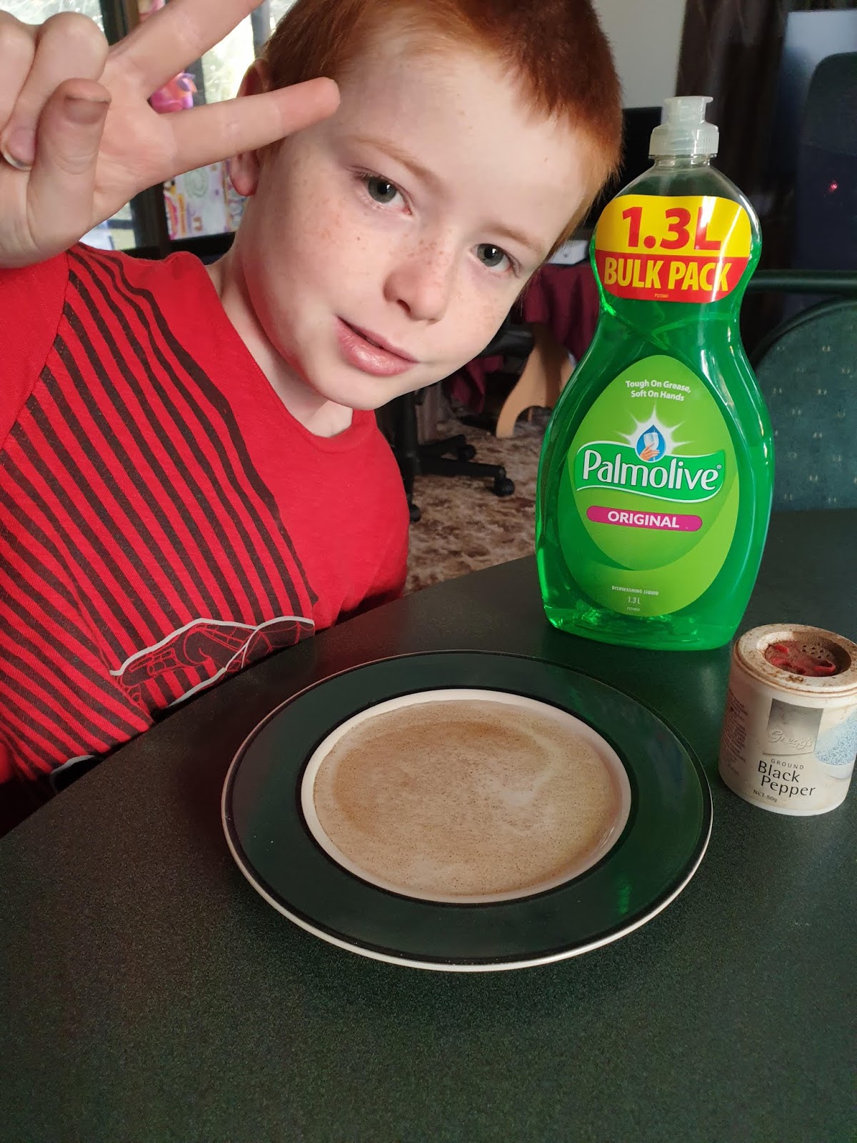 Jacob Belfast School pepper and water science trick