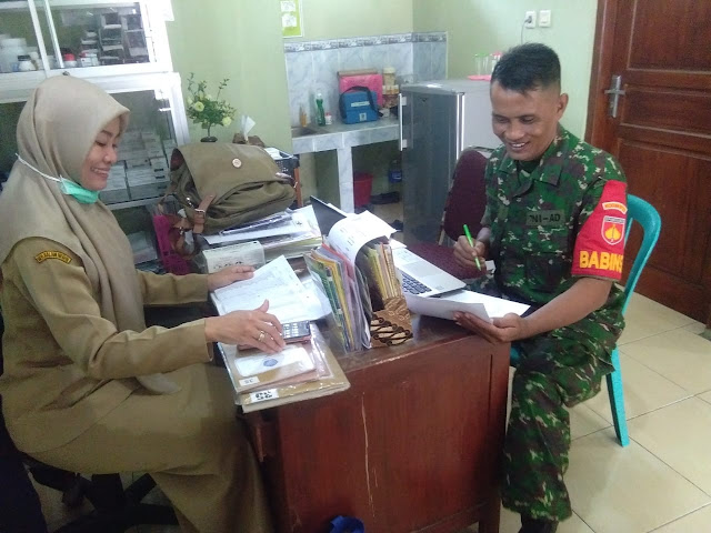 Pererat Silaturahmi Babinsa Koramil 22 Wonosari Anjangsana Ke Kantor  Desa