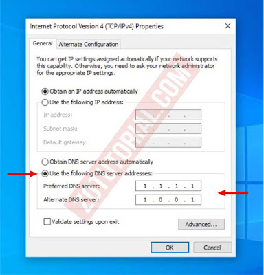 Cara Mengganti DNS Provider di Windows 10/8/7 Tanpa Aplikasi