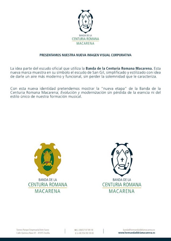 La nueva imagen corporativa de la Banda de la Centuria de Sevilla La nueva imagen corporativa de la Banda de la Centuria de Sevilla