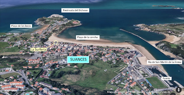 Qué ver en Suances-Mapa