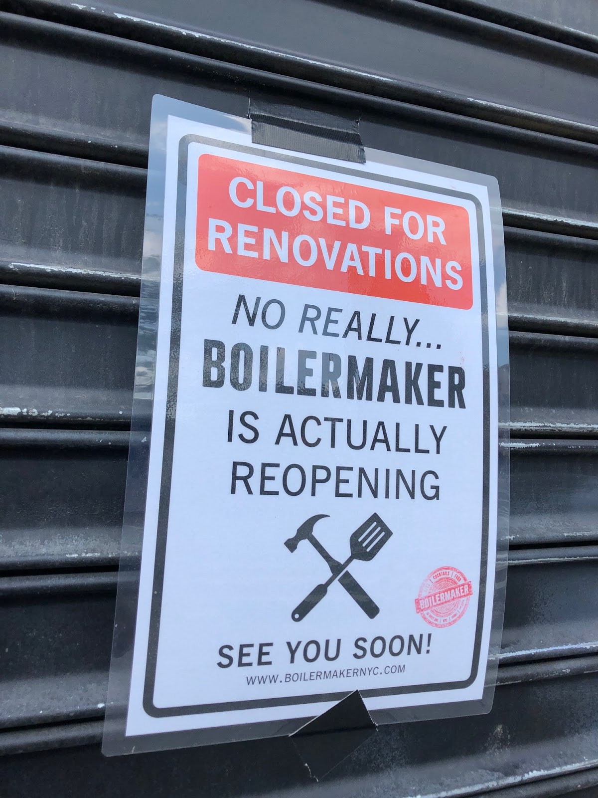 EV Grieve A new era for 'closed for renovations' signage
