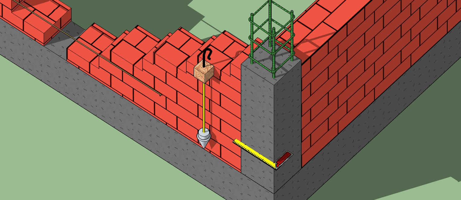 How to execute Brick masonry from Floor to roof?