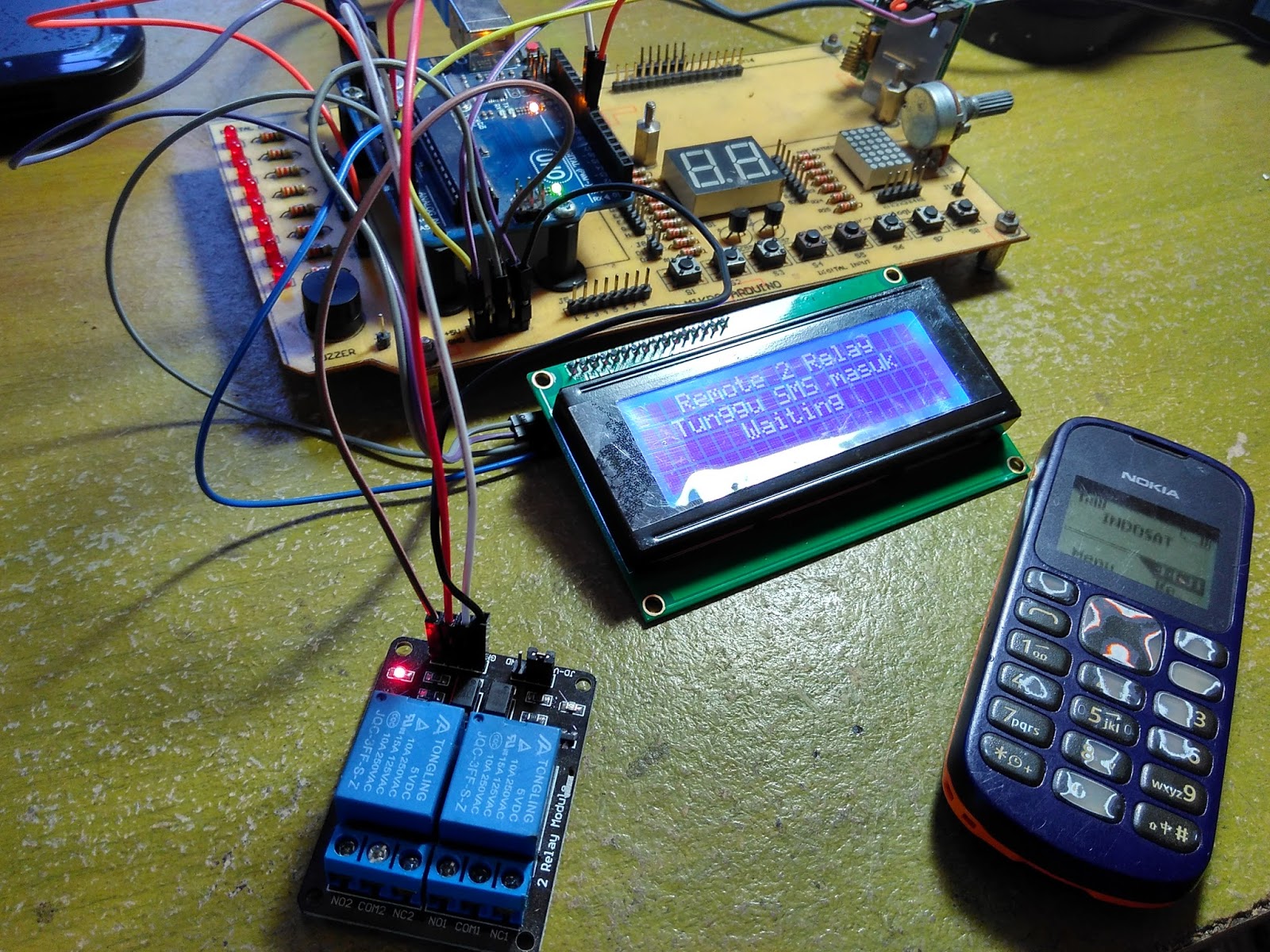 Controlling 2 Channel Relay using SMS Method