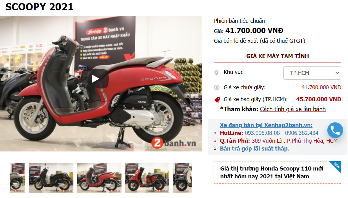 Dò giá xe Scoopy cũ trên OKXE và điều cần lưu ý khi mua xe máy cũ