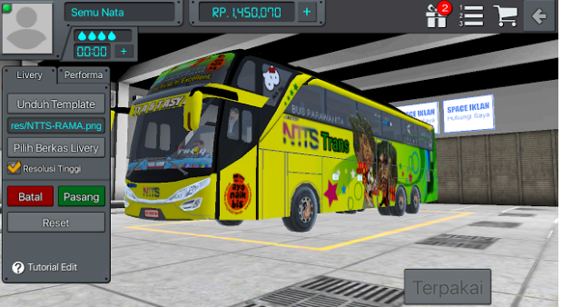 skin livery BUSSID bus NTTS Trans