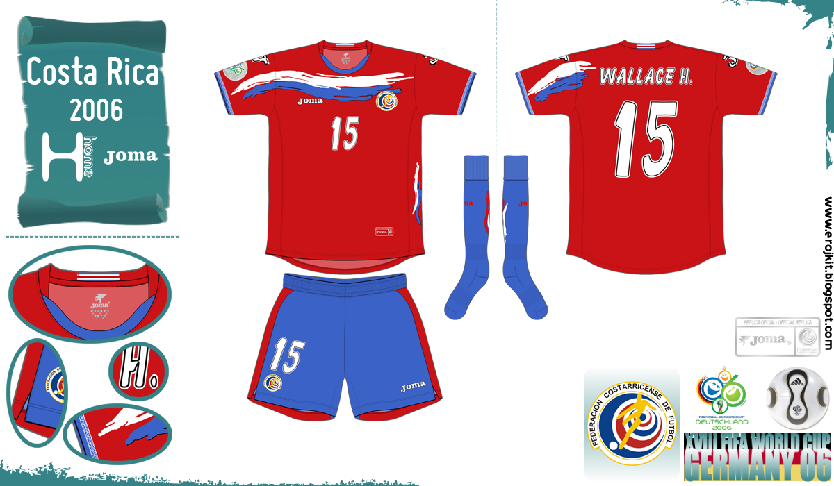 Kit Design, by eroj 2006 Costa Rica (Home e Away)