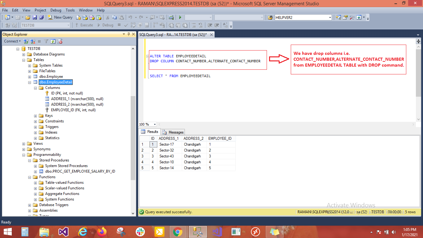 Tech - Info Blog on SQL Server (Sharp DotCoderz): ALTER TABLE > ALTER ...