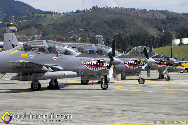 El Comando Aéreo de Combate No 2 desplegó 19 hombres y 3 aviones de ataque A-29B Super Tucano al Ejercicio Internacional Ángel de los Andes.