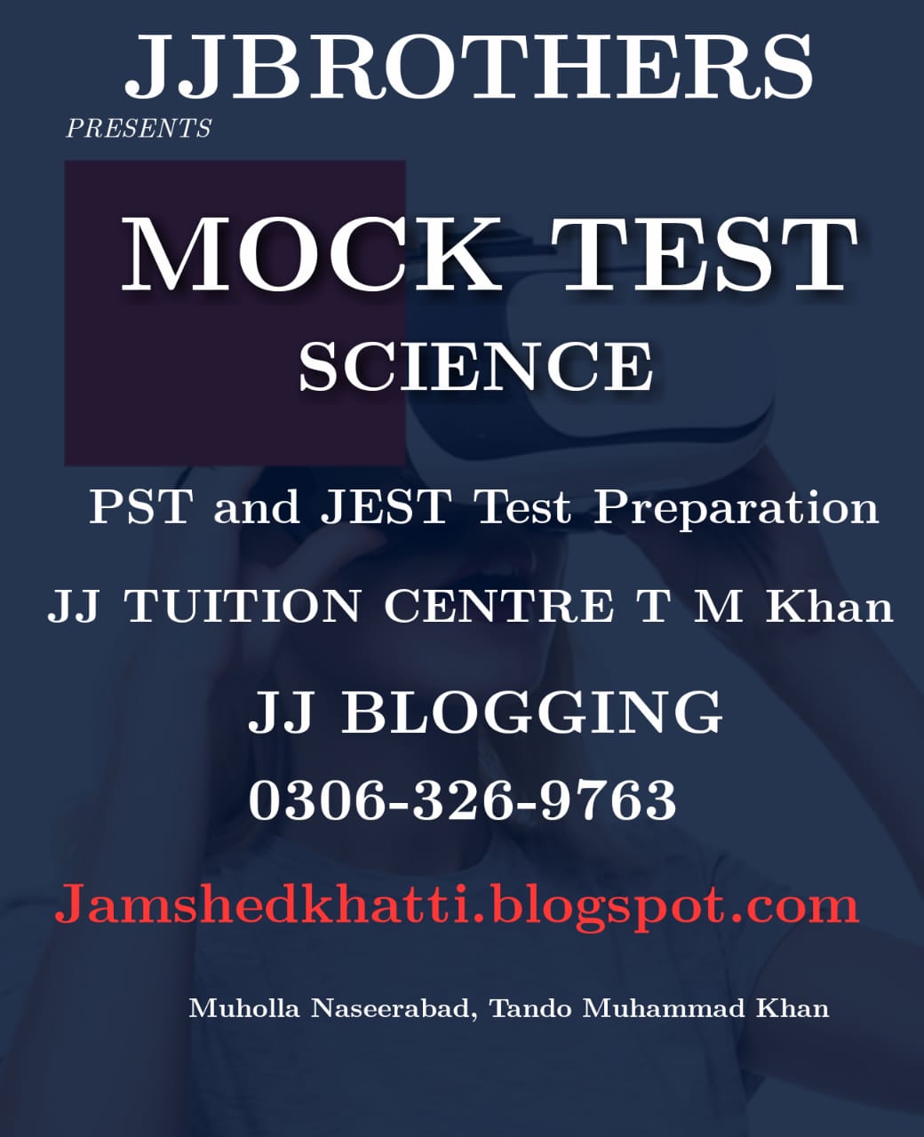 JjBrothers (Jamshed Soomro) Mock Test 2 Science for PST and JEST
