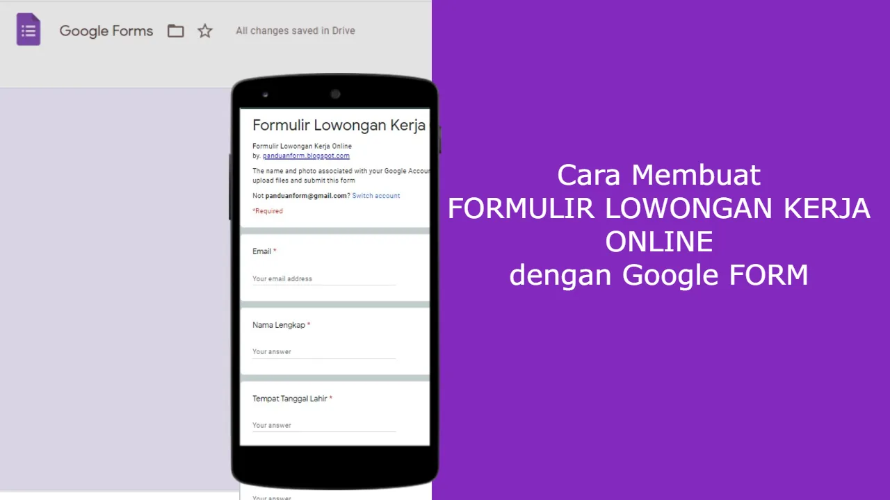 Formulir Lowongan Kerja Online