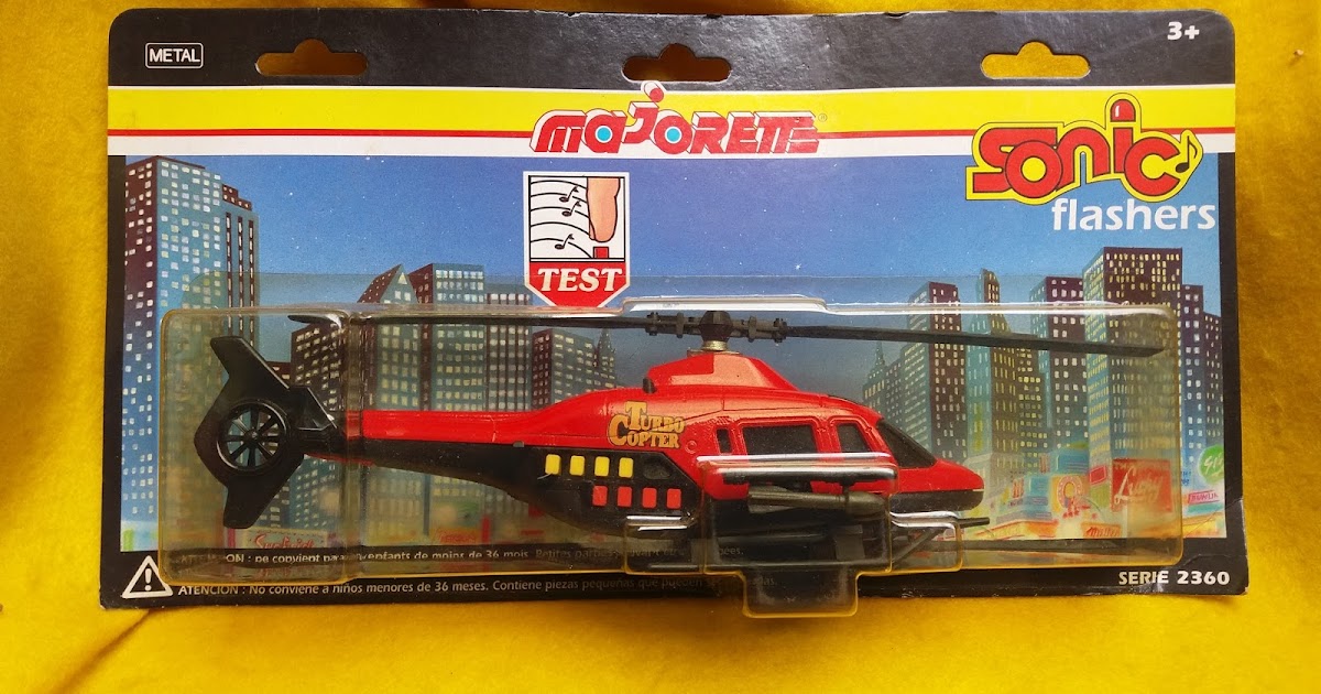 serba vintage metal Majorette sonic helicopter made in France (vintage