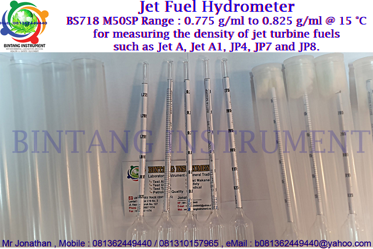 . 081362449440 Jual Jet Fuel Hydrometer BS718 M50SP hydrometer specifically calibrated for a