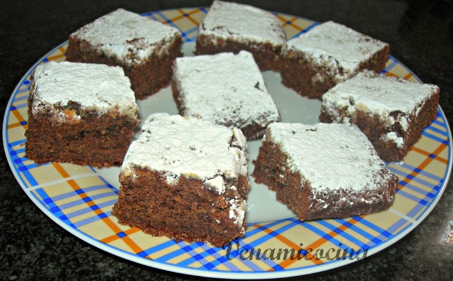 Brownie dos chocolates sin gluten