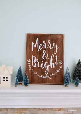 merry and bright diy christmas sign