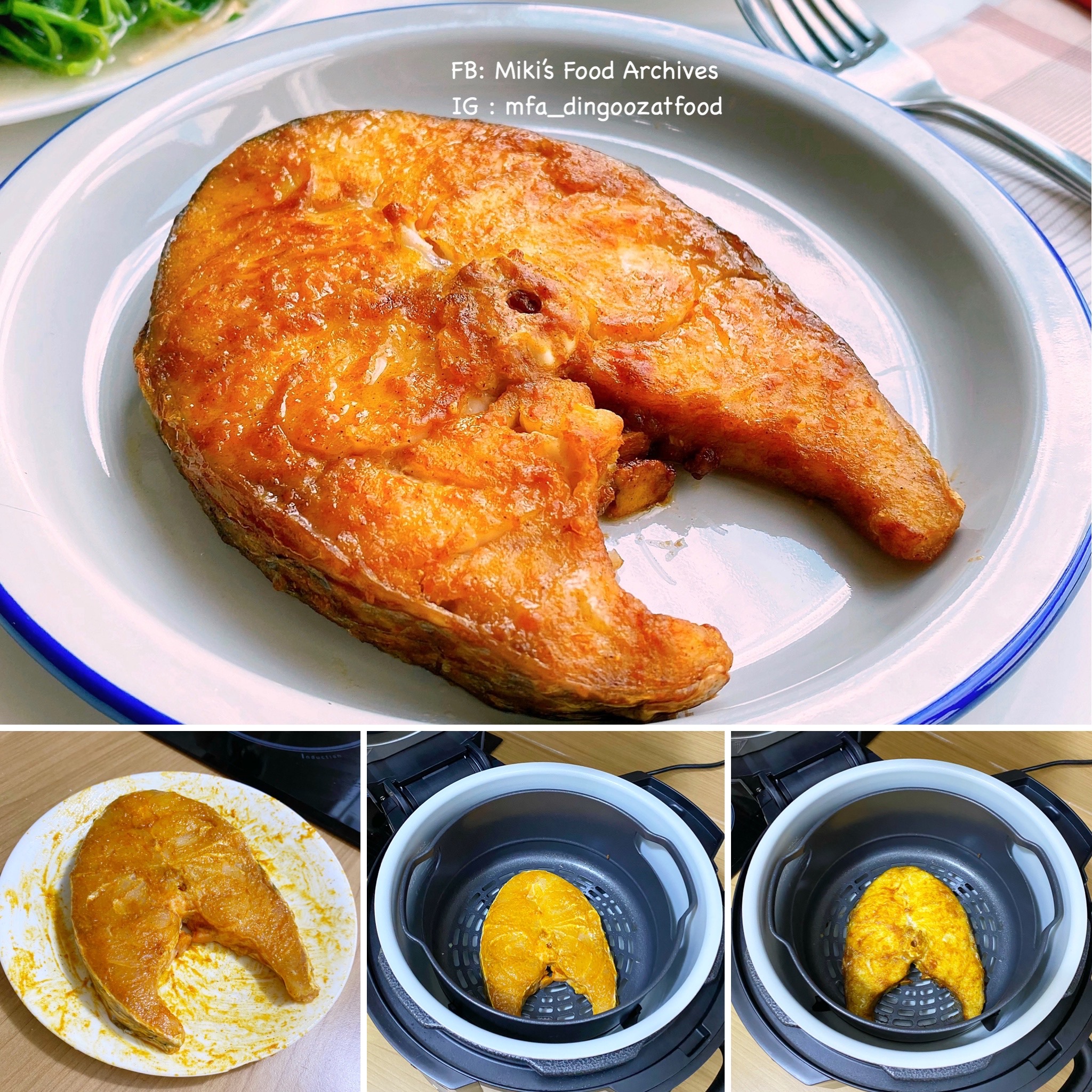 Miki's Food Archives : Air-Fried Fish With Curry Powder 咖喱粉煎鱼【气炸锅食谱】
