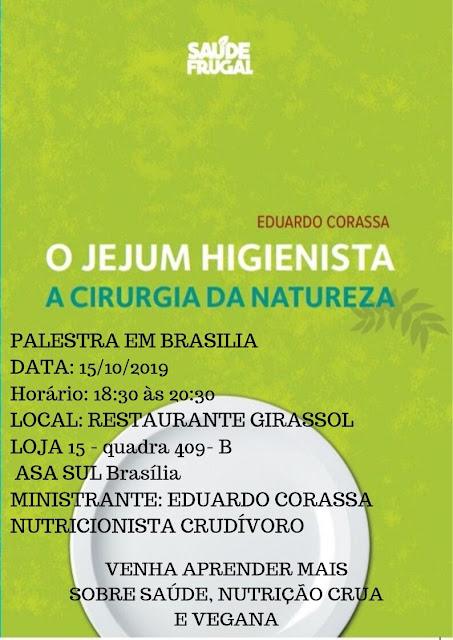 PALESTRA JEJUM - A CIRURGIA DA NATUREZA BRASÃŒLIA 15/10/2019