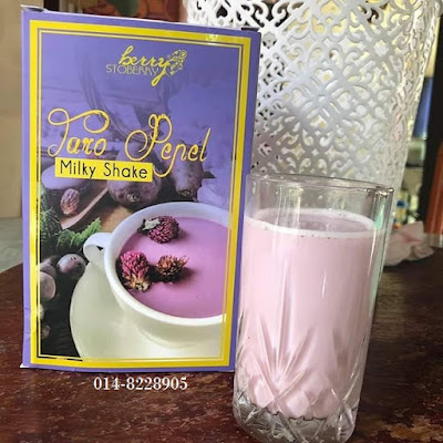 Taro Pepel Milky Shake Jamu Susu Keladi Berry Stoberry