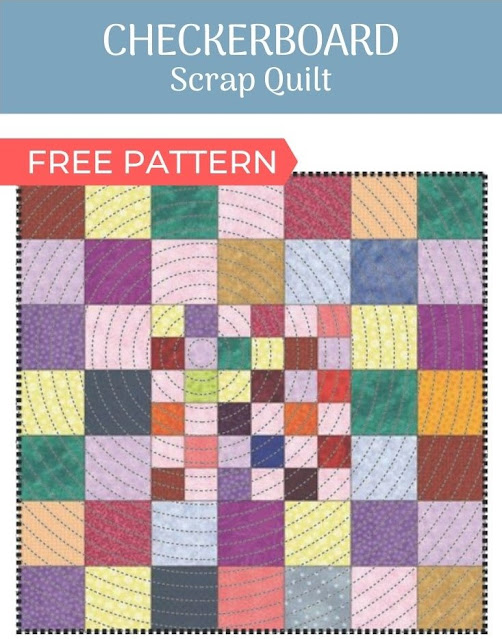 Checkerboard Scrap Quilt FREE Pattern