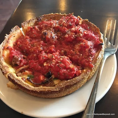 personal-size pizza at Little Star Pizza in Albany, California