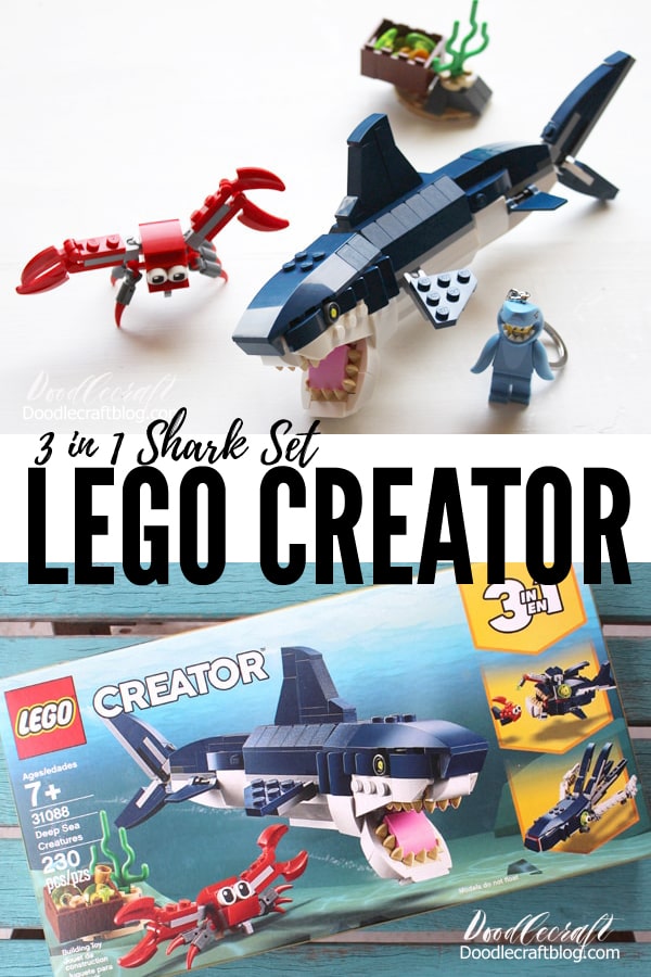 Shark Deep Sea Creatures Lego Creator 3 in 1 Set