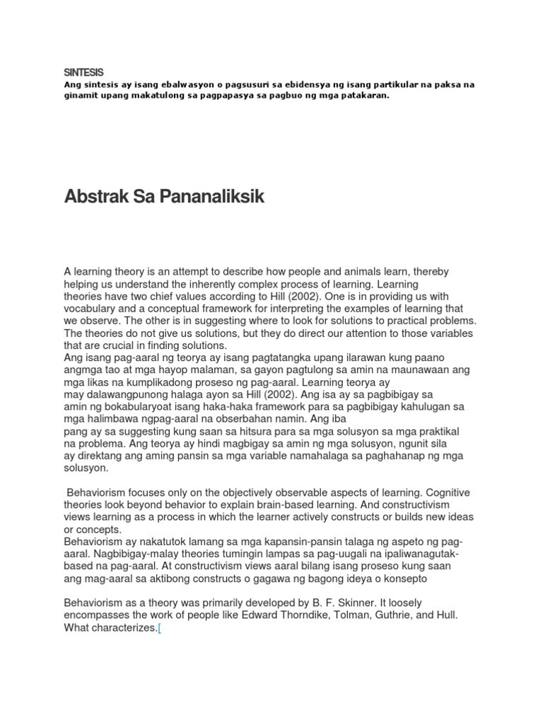 halimbawa ng abstrak - philippin news collections