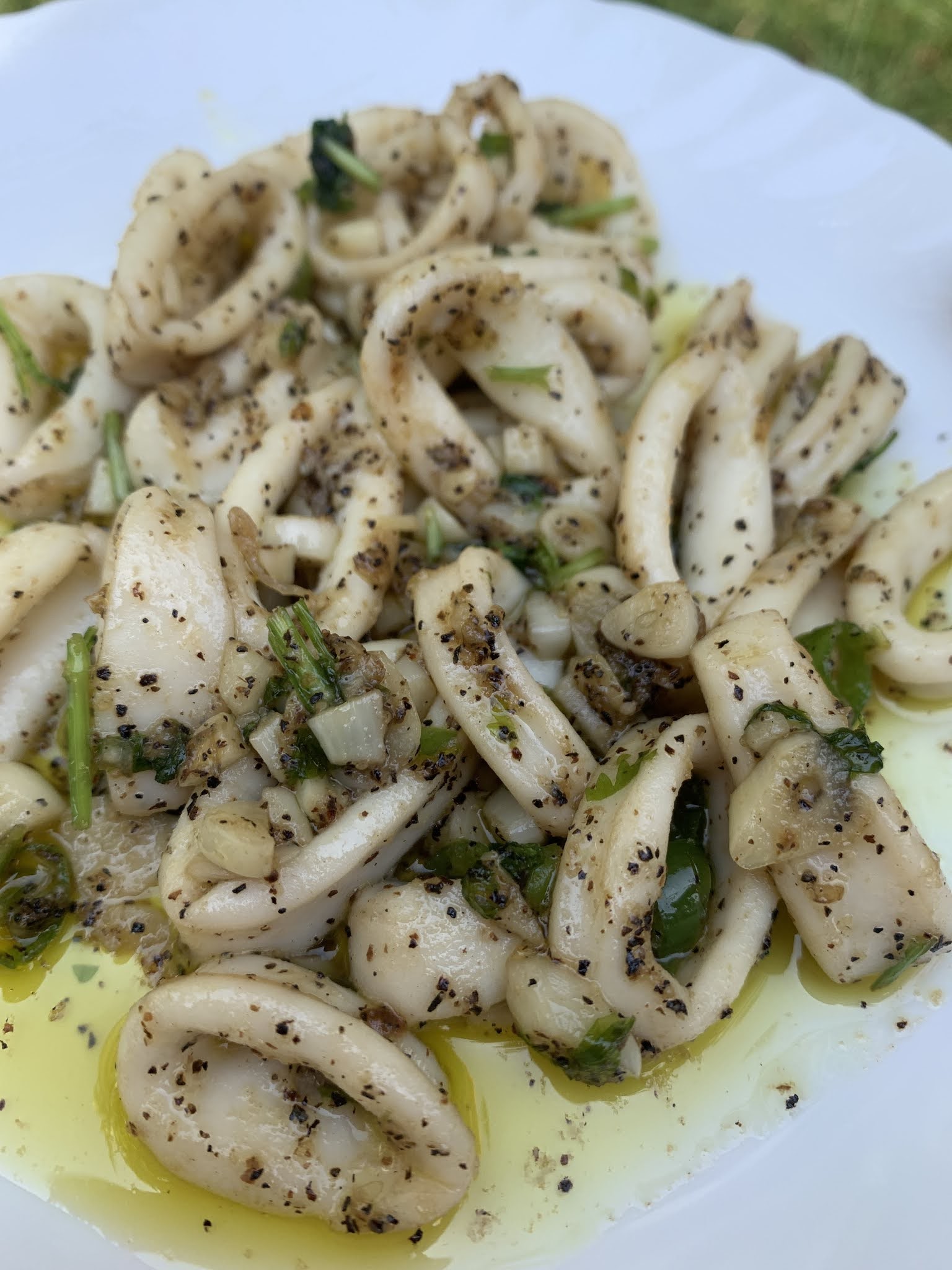 Greek Style garlic calamari recipe easy to make rich in flavor