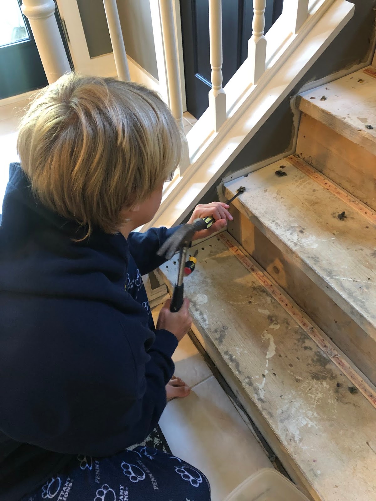 The Yellow Cape Cod DIY Staircase Makeover Tutorial With Cap A Tread Stair Covers