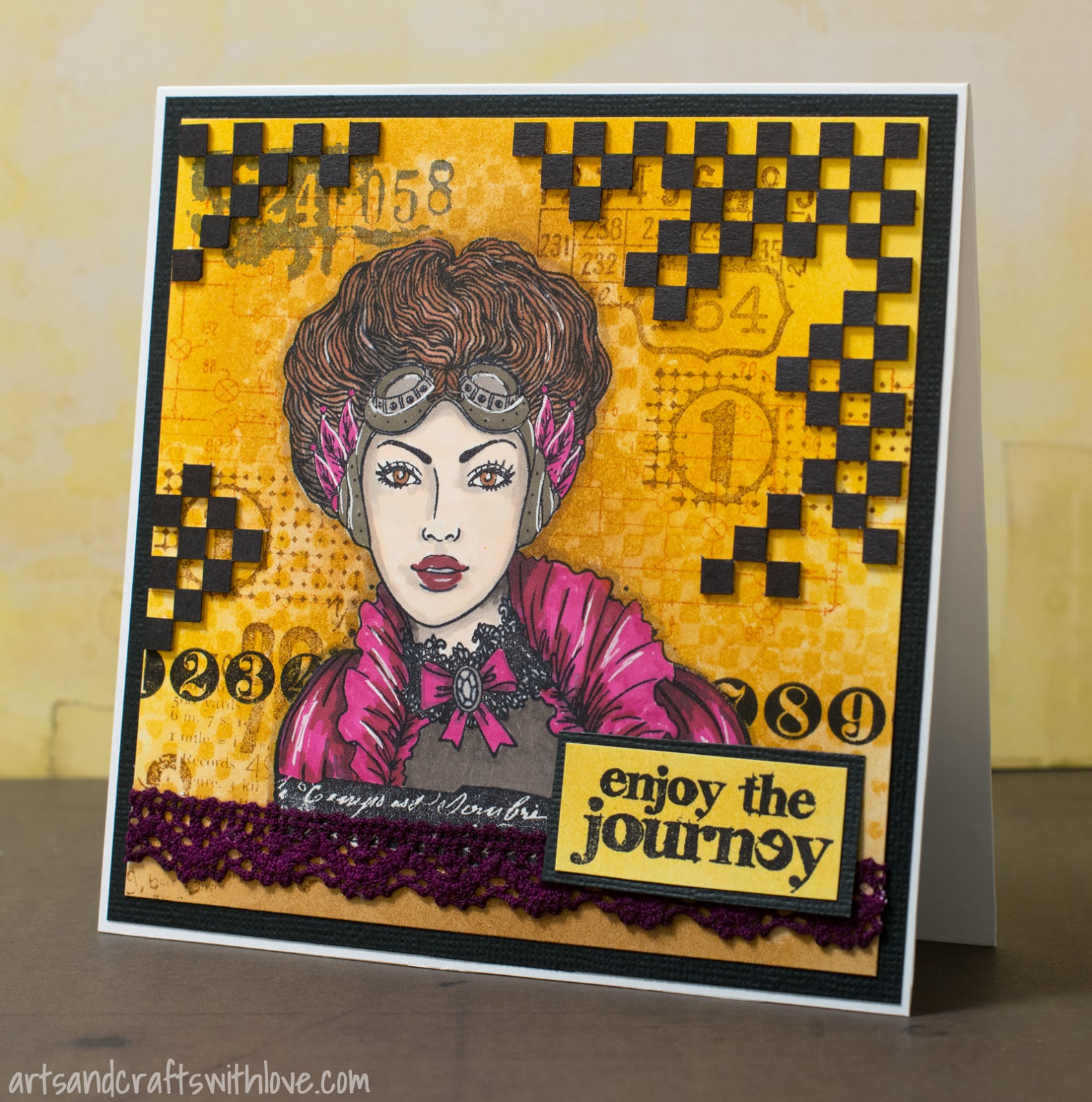 Card for May Craft Stamper Take It Make It Enjoy the journey! Elina