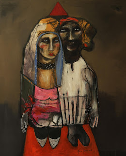 Pintura de una pareja, de Mona Nahleh.