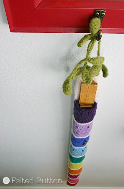 Felted Yardstick Sleeve by Susan Carlson of Felted Button--Colorful Crochet Patterns