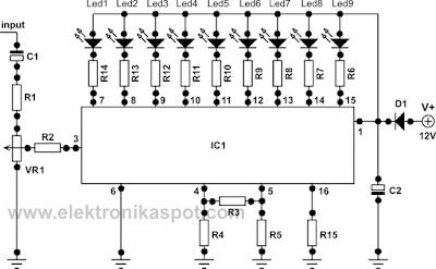 vu-meter 9 led