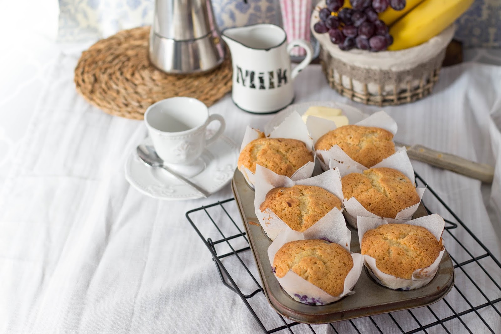 Galletas del Mundo MUFFINS DE CHOCOLATE BLANCO Y ARÁNDANOS FRESCOS
