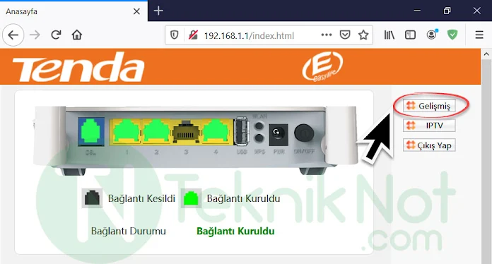 Tenda Modem Wifi Adı ve Şifre Değiştirme