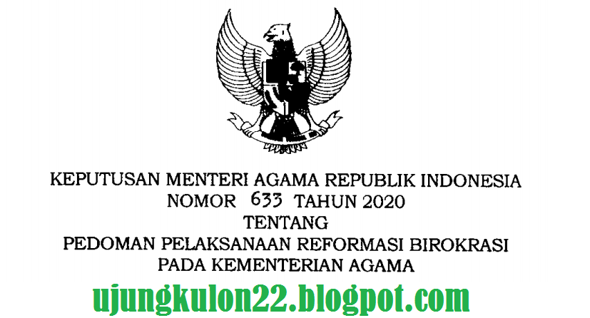 KMA Nomor 633 Tahun 2020 Tentang Pedoman Pelaksanaan Reformasi Birokrasi