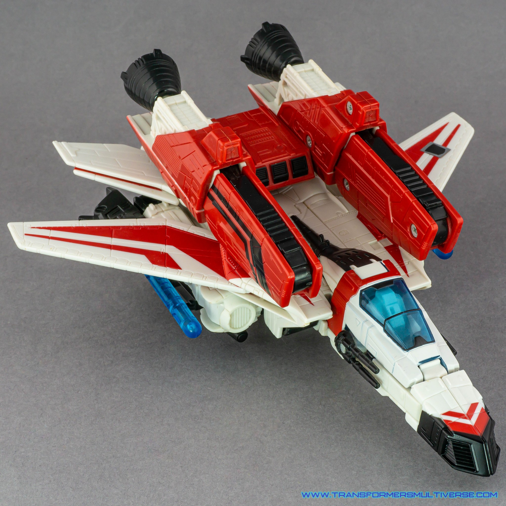 Transformers Classics Jetfire jet fighter mode with booster engines