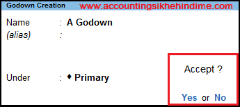 Tally Prime मे Godown कैसे बनाये।