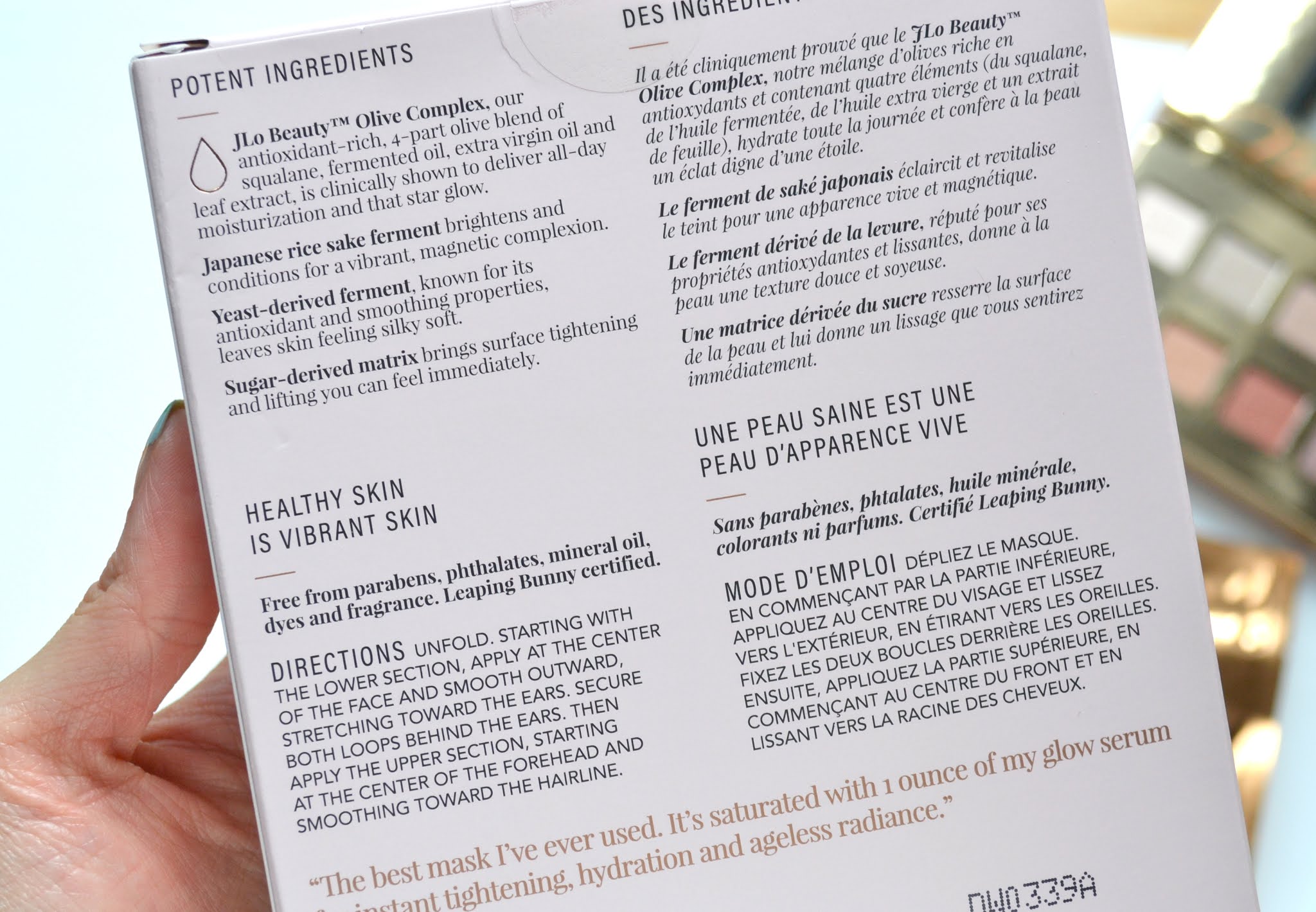 SHEET MASK JLo Beauty That Limitless Glow Sheet Mask Cosmetic Proof