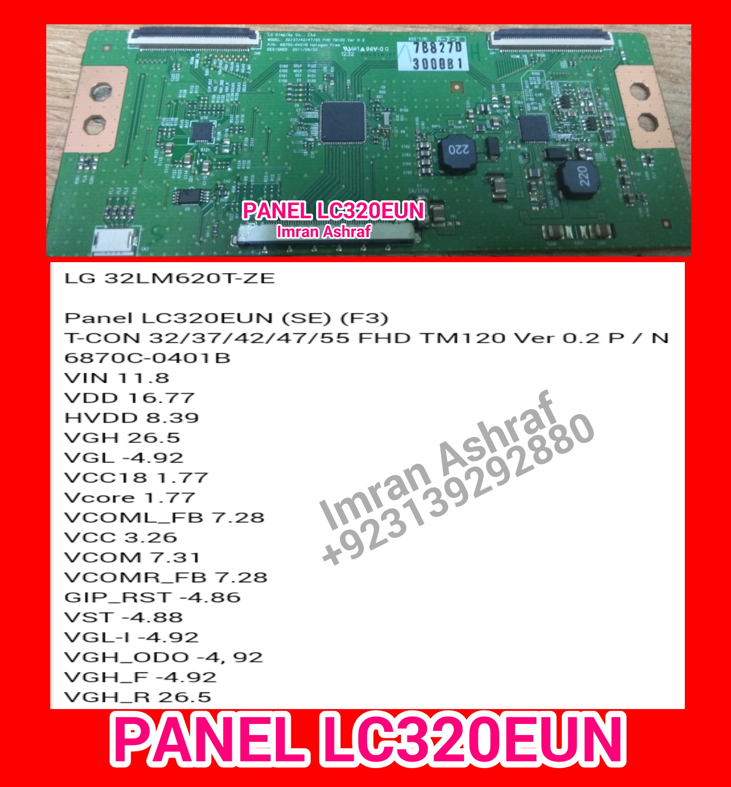 LED TV SUPPORT LCD LED TV Tcon Voltages Data