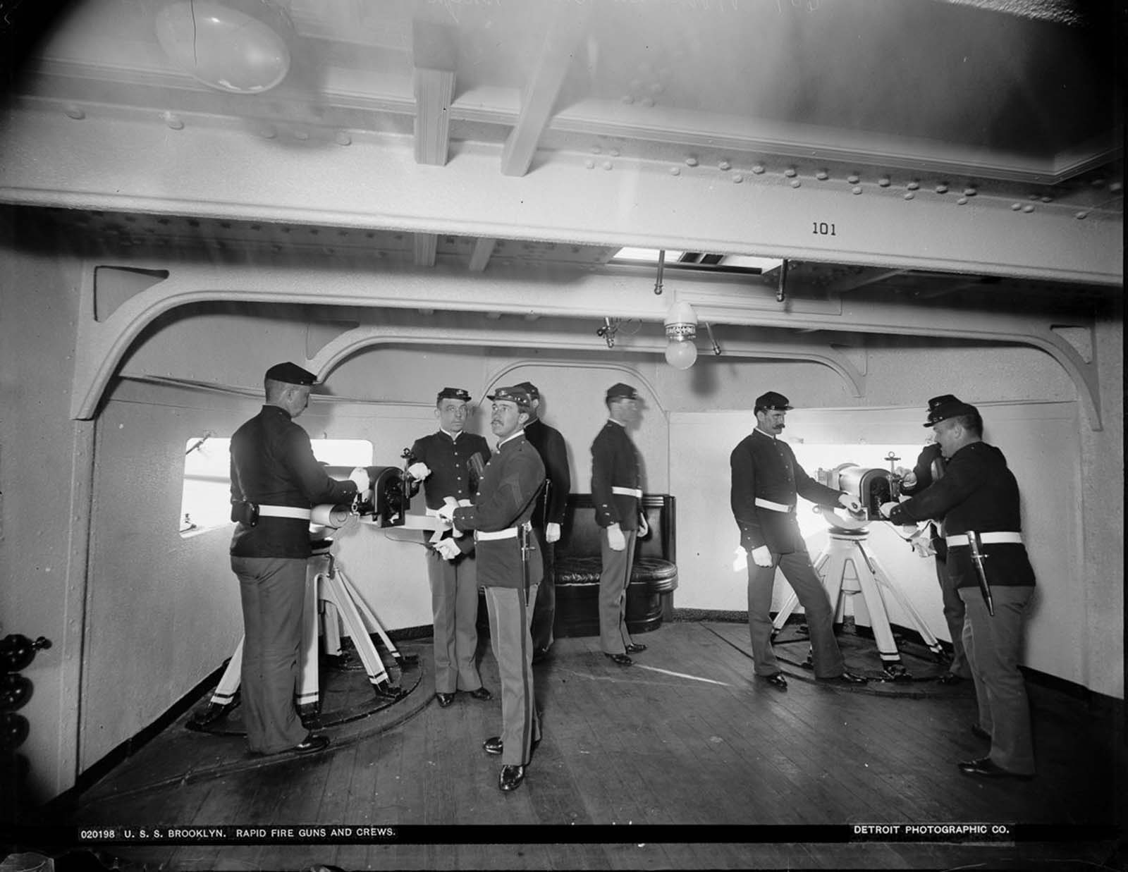 USS Brooklyn 1896 vintage photographs