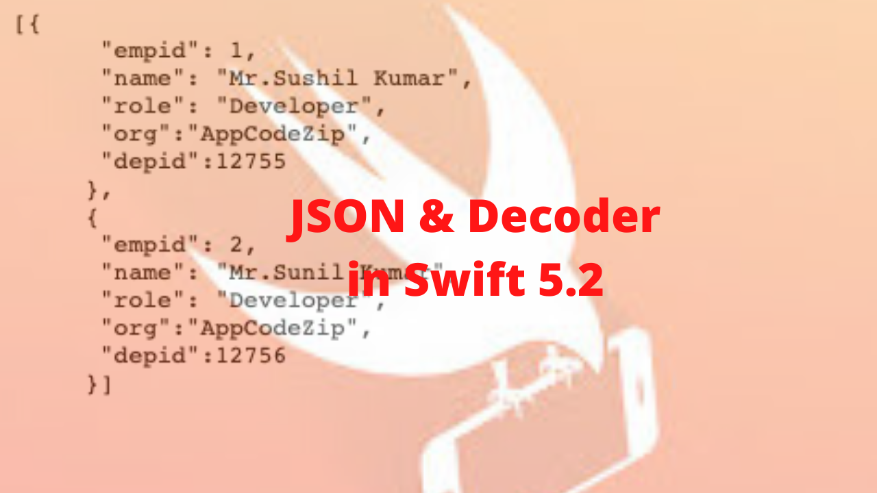 How to parse a JSON file use JsonDecoder in swift 5.2