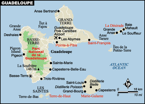 Guadeloupe Map Caribbean Country Map Of Guadeloupe 
