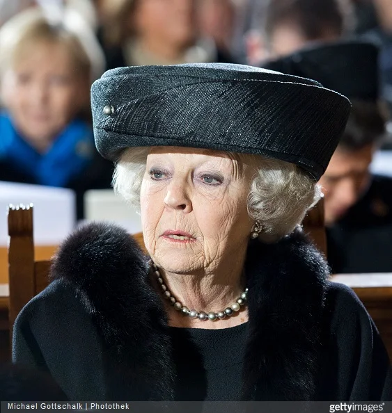 Princess Beatrix of the Netherlands attends the memorial service for the late former German President Richard von Weizsaecker