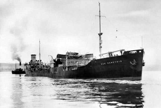 Tanker San Demetrio, sunk on 17 March 1942 worldwartwo.filminspector.com